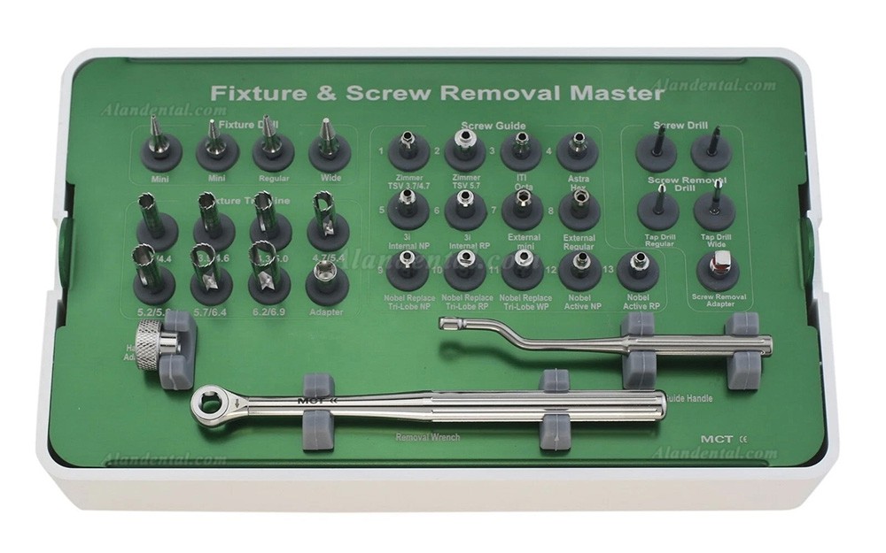 Implant Fixture & Screw Removal Master Kit MCT FSRK-02 Drill Guide Remover